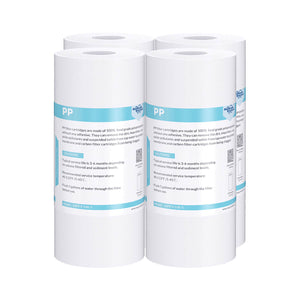 Membrane Solutions 10" x 4.5" Inch 5 Micron Whole House PP Sediment Water Filter Replacement Cartridge