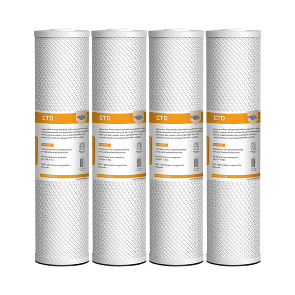 Ronaqua 20x2.5 Whole House Granular Activated Carbon Water Filter – 4-Pack