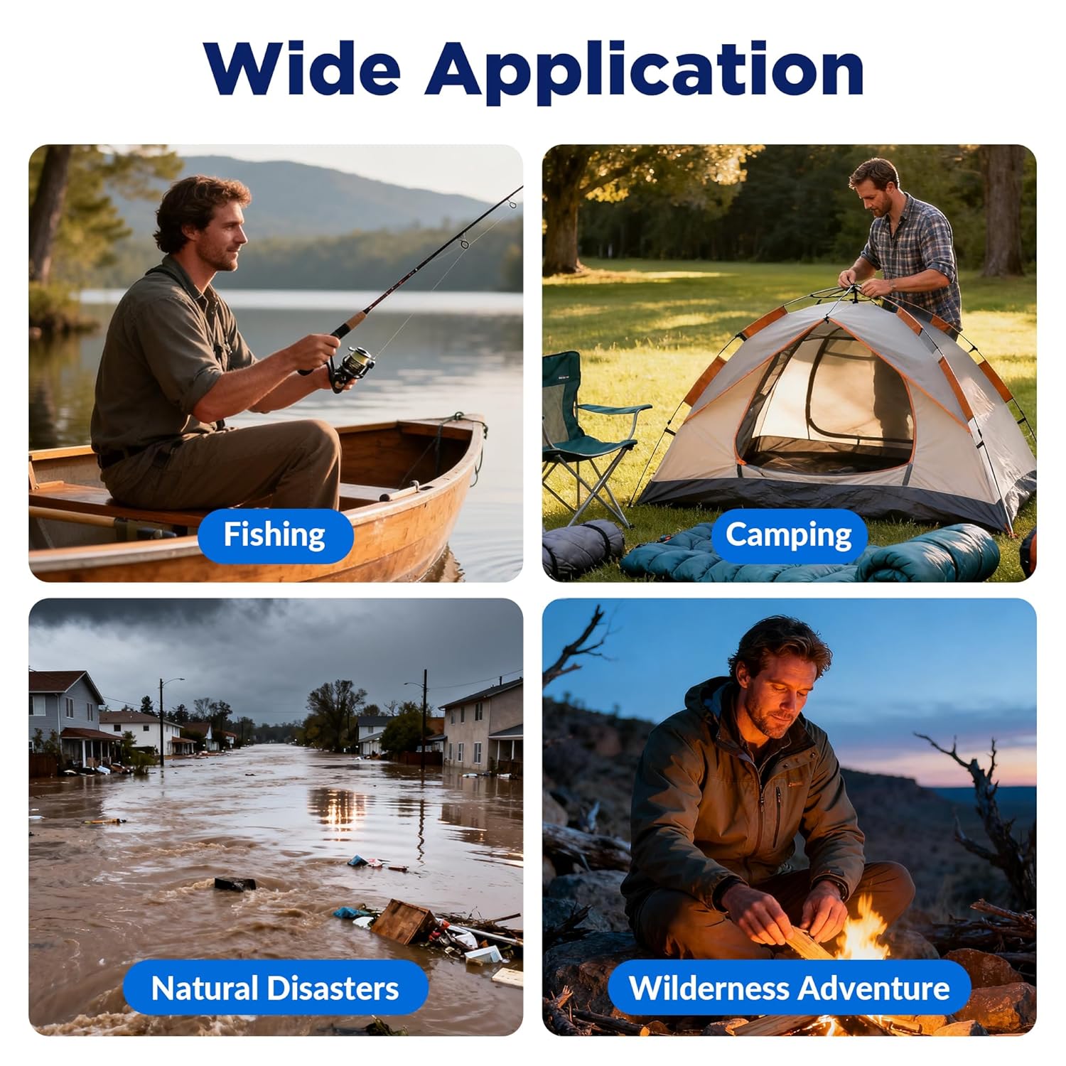 Membrane Solutions P1 Stainless Steel Hand Pump Water Filter System for Hiking, Camping, Emergency