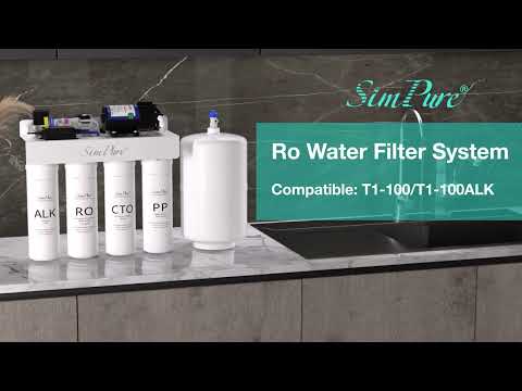 SimPure T1-100ALK 7-Stage Under Sink RO System Remineralization with Booster Pump