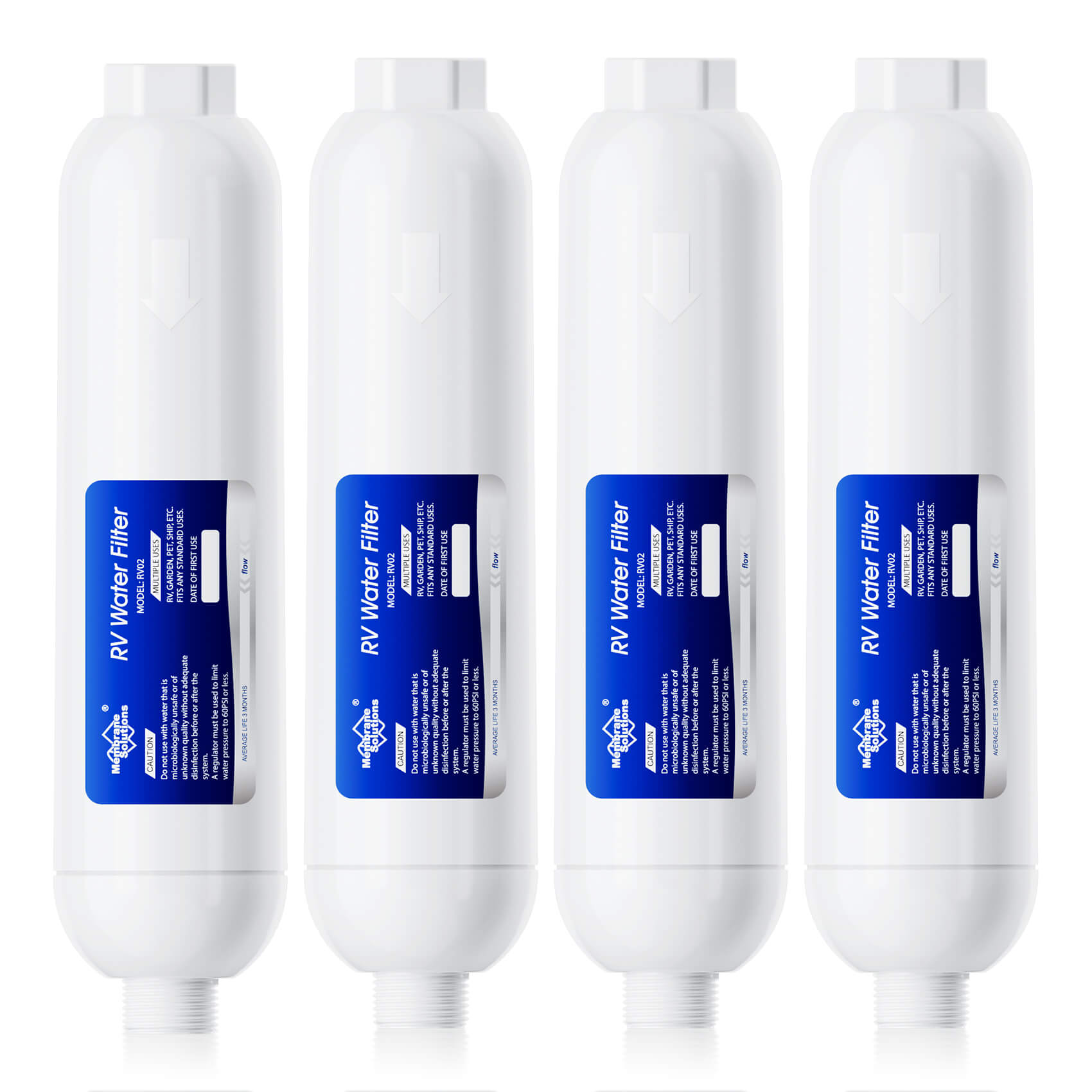 Membrane Solutions RV Water Filter, Inline Water Filter for RV, Campers, Marine, Boats and Garden