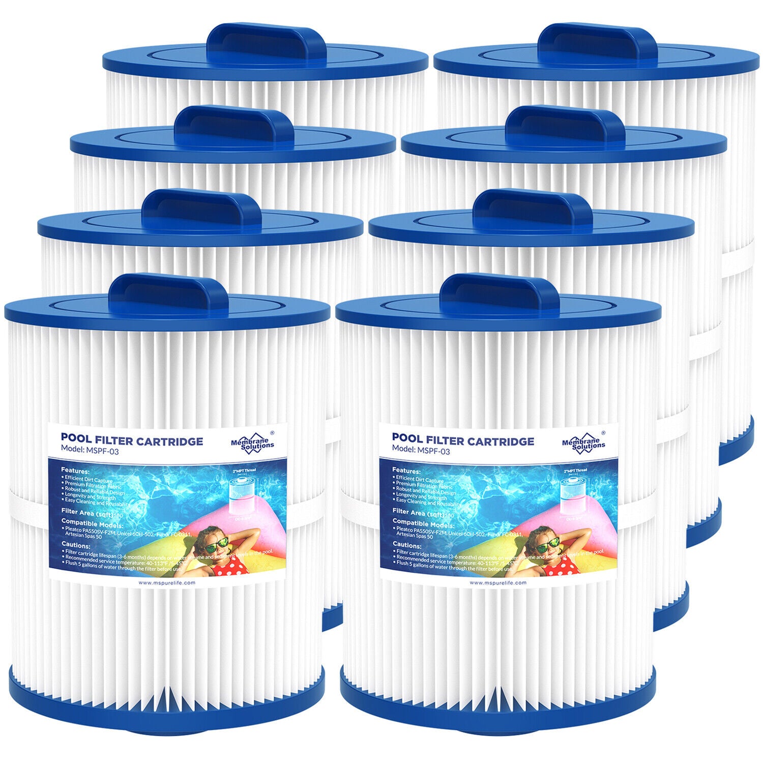 Membrane Solutions F3 Hot Tub & Spa Pool Repalcement Cartridge Filter