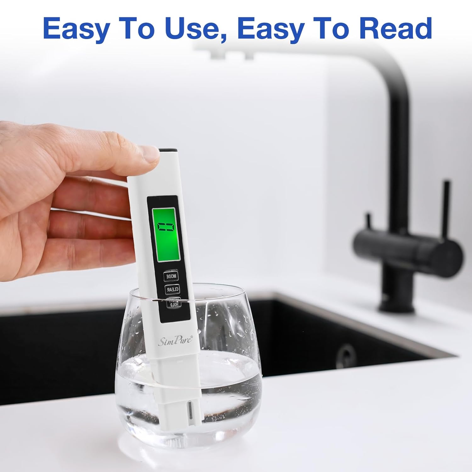 SimPure TDS Meter Digital Water Tester | 4 in 1 TDS EC & Temperature Meter