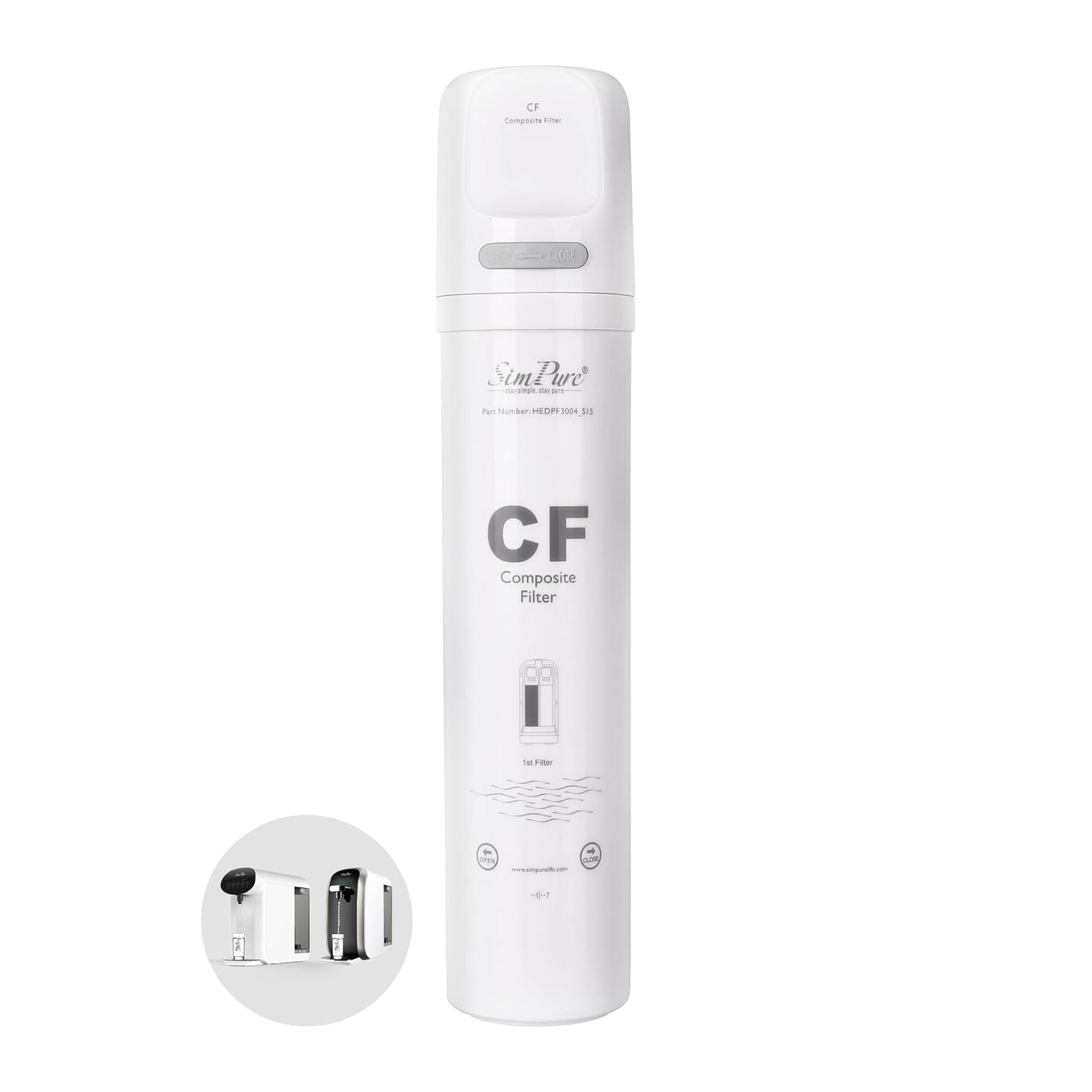 SimPure Y7/Y7P-BW/Y7P-W CF Filter Replacement Cartridge