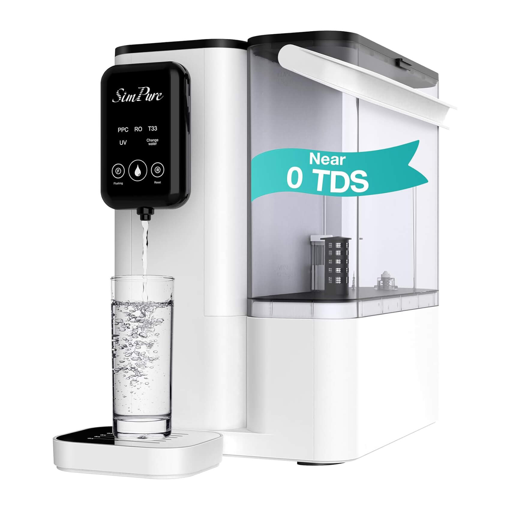 SimPure Y9T 300GPD 6-Stage Countertop RO System with Nearly 0 TDS