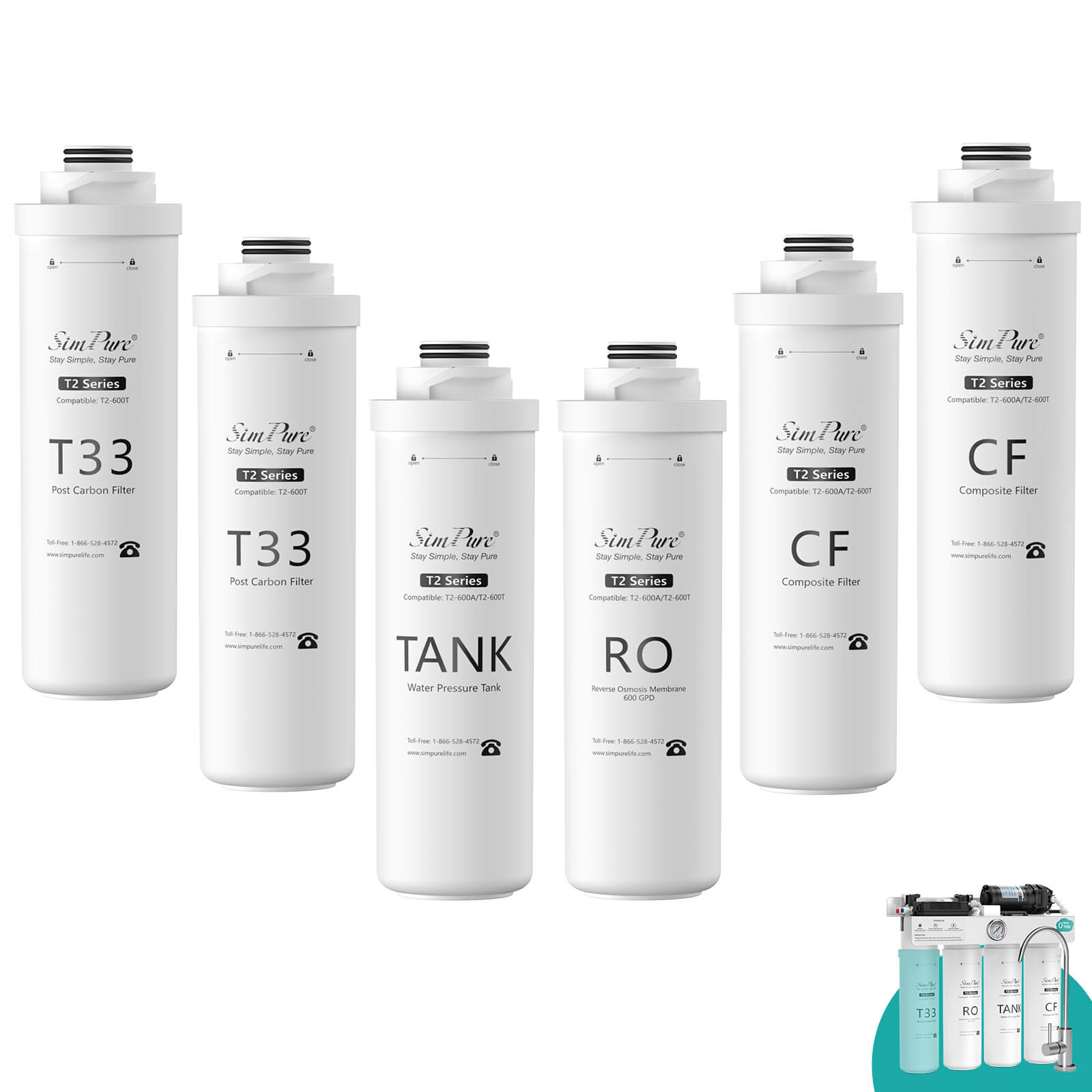 SimPure T2-600T Replacement Filters