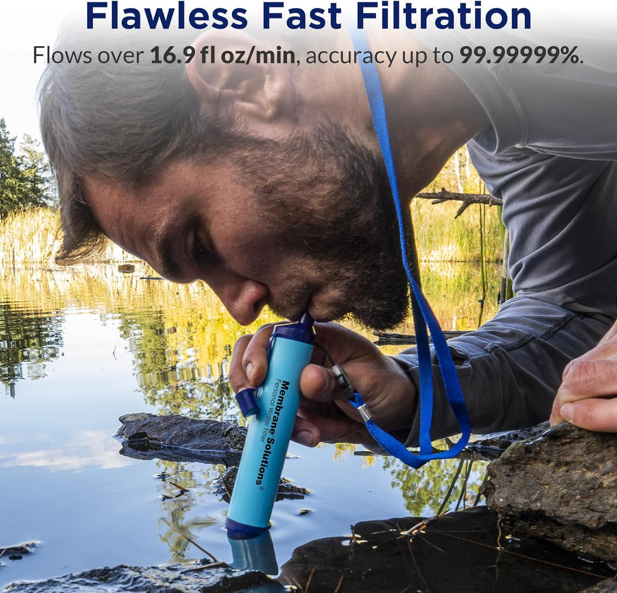 Smaller Pore Size 0.1 Micron Outdoor Straw Water Filter