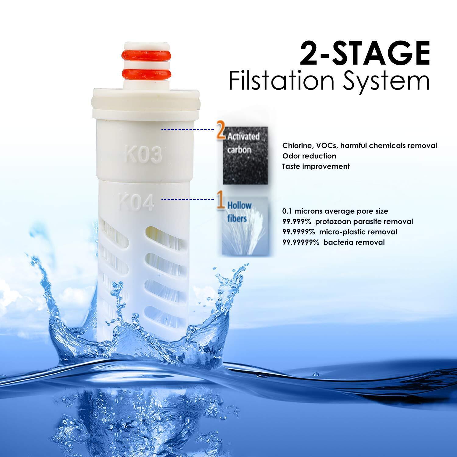 Simpure Water Filter Bottle Orange