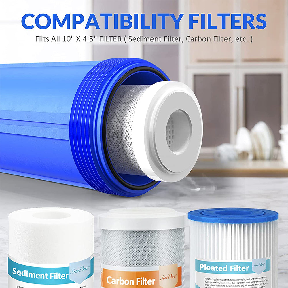 Simpure V7 Under Sink Pre Filter System, 5 Stages Sediment Water Filter for Silt Rust Residual Chlorine Heavy Metals of Water, 20K Gallons High