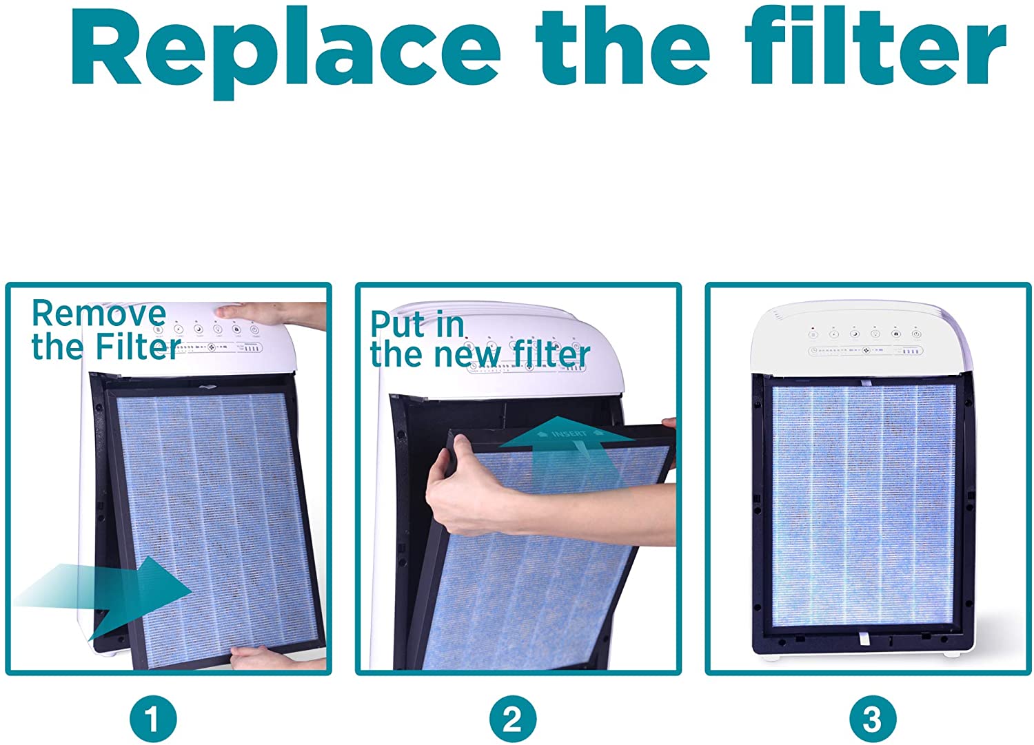 Genuine MSA3/MSA3S Original Air Purifier Filter Replacement | True HEPA Filtration Replacement