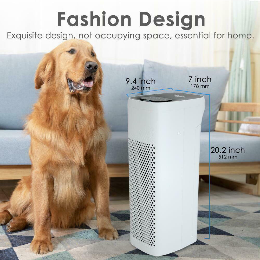 Air Purifier For Home Room H13 HEPA Washable Filter Allergies Pet Odor+6*Filters