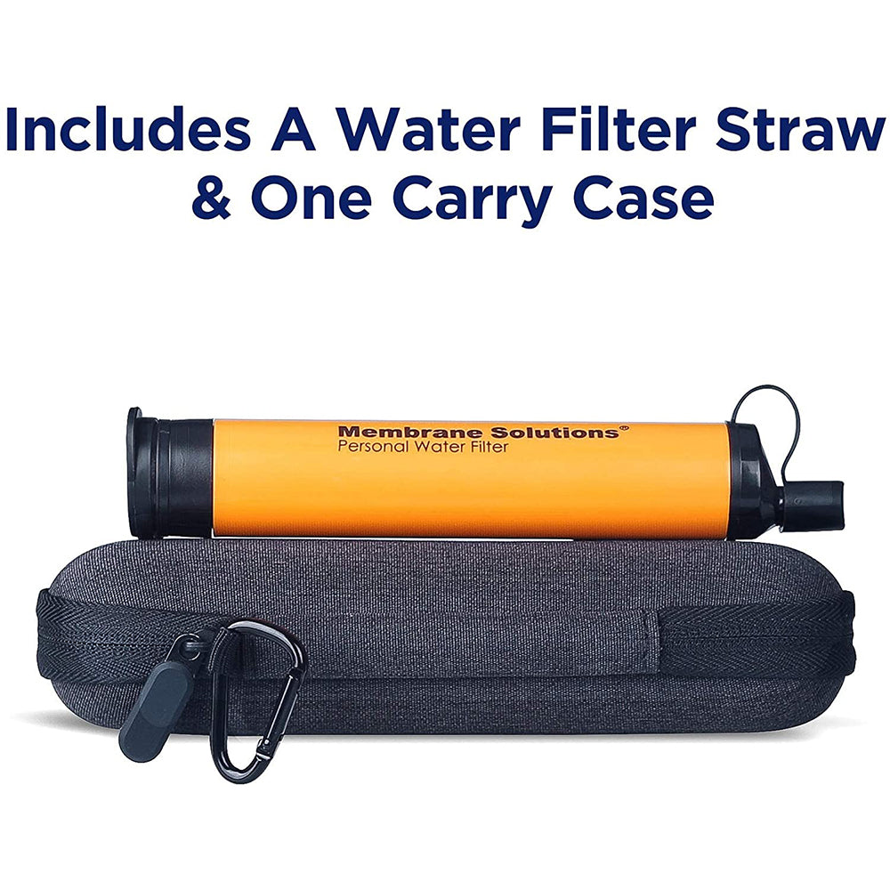 Water Filter Purification Straw Survival Kit Gear Portable for Emergency Hiking Camping Backpacking and Preparedness