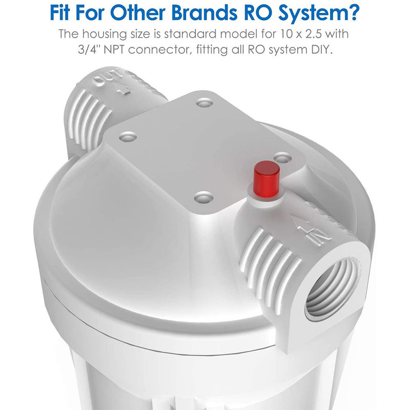 SimPure Whole House Water Filter Housing for Home & RV Use in 2.5 × 10 Inch Standard Size
