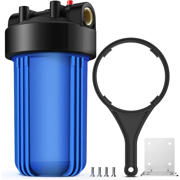 SimPure DB10P Big Blue 10 Inch Whole House Water Filter Housing for 4.5 x 10 Inch Universal Size Filter