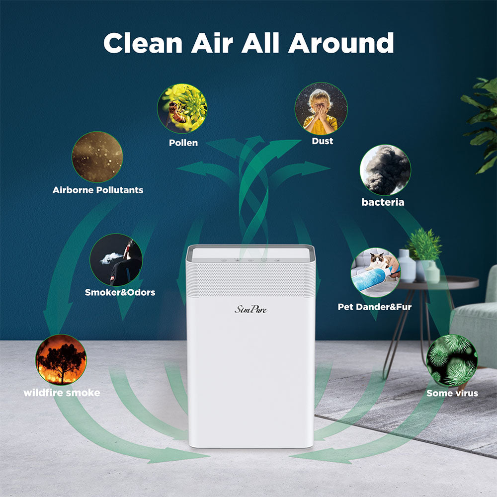SimPure HP9 Cold Catalyst Air Purifier for Big Large Rooms | Anti Formaldehyde HEPA Filter