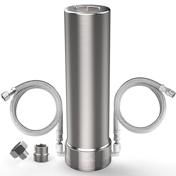 SimPure V7 5 Stage Under Kitchen Sink Water Filter System Direct Connect to Kitchen Faucet  20K Gallons Stainless Steel