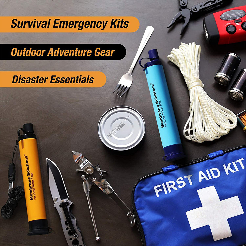 Water Filter Straw Portable Personal Water Filtration Survival Emergency  Kits