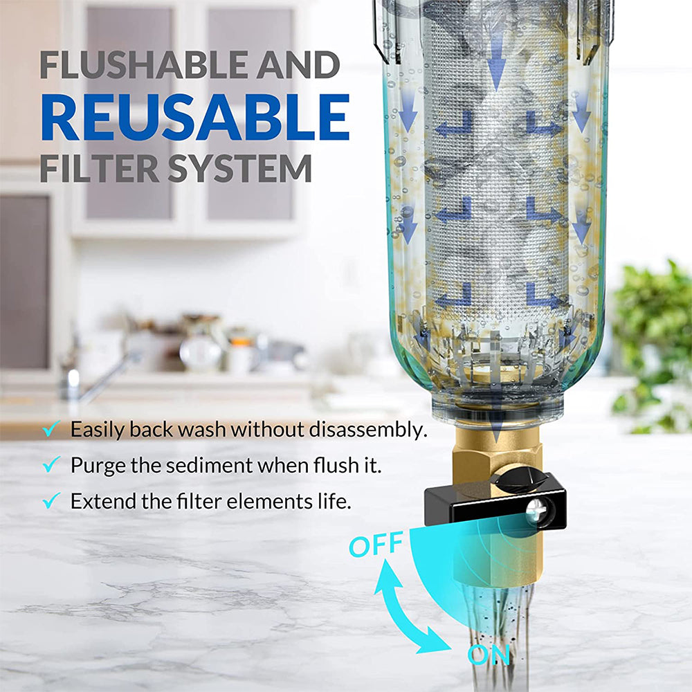 SimPure DC5S Whole House Anti Scale Spin Down Water Filter
