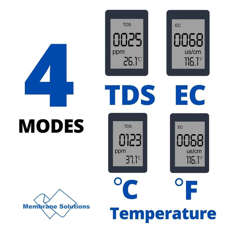 Testeur TDS EC, testeur professionnel de qualité de l'eau 3 - en - 1 LCD  Digital TDS & EC testeur outil de test