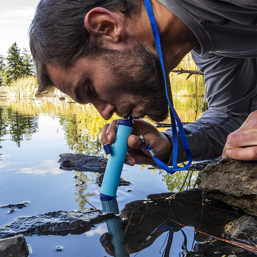 Membrane Solutions Life Straw Personal Water Filter Purifier Straw For  Camping, Hiking, Survival, Travel